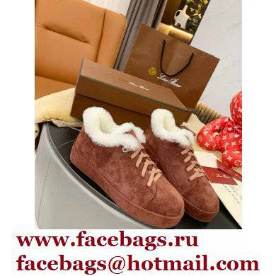 Loro Piana Shearling Fur Suede Nuages Sneakers 01 - Click Image to Close