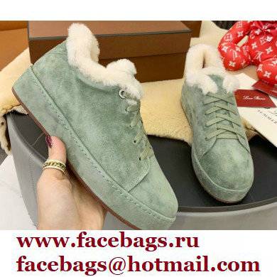 Loro Piana Shearling Fur Suede Nuages Sneakers 03 - Click Image to Close