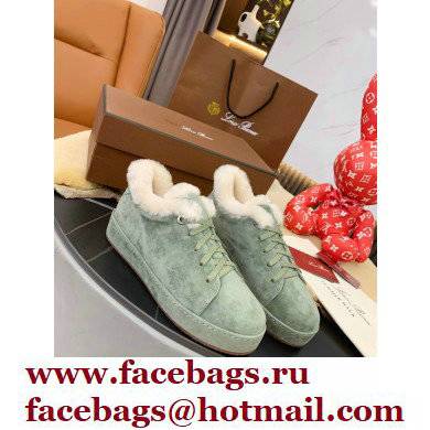 Loro Piana Shearling Fur Suede Nuages Sneakers 03 - Click Image to Close