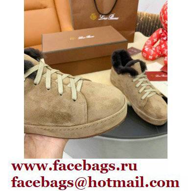Loro Piana Shearling Fur Suede Nuages Sneakers 04 - Click Image to Close