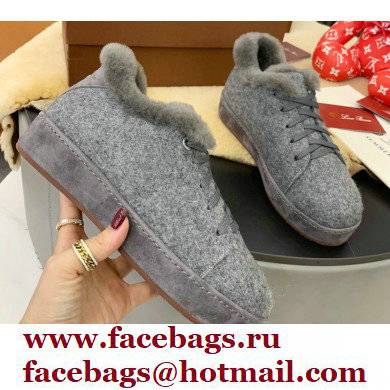 Loro Piana Shearling Fur Suede Nuages Sneakers 05