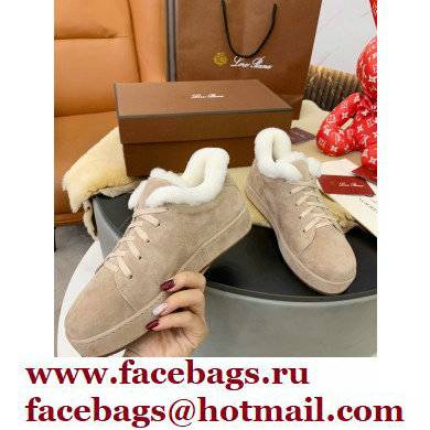 Loro Piana Shearling Fur Suede Nuages Sneakers 06 - Click Image to Close