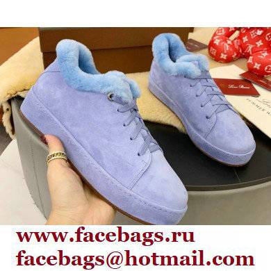 Loro Piana Shearling Fur Suede Nuages Sneakers 10 - Click Image to Close
