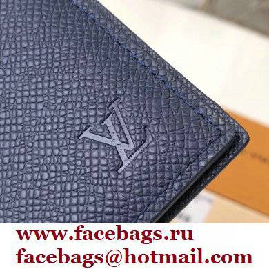 Louis Vuitton Amerigo Wallet Taiga Leather Ocean Blue M62046