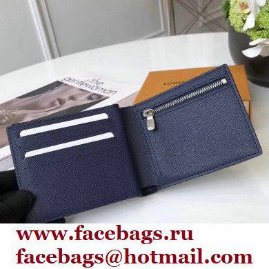 Louis Vuitton Amerigo Wallet Taiga Leather Ocean Blue M62046