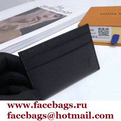 Louis Vuitton Double Card Holder Taiga Leather Black M32730 - Click Image to Close