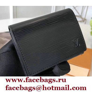 Louis Vuitton Enveloppe Carte de visite Card Holder Epi Leather Black M62292