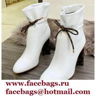 Louis Vuitton Heel 10cm Silhouette Ankle Boots White 2021