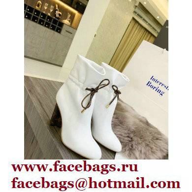 Louis Vuitton Heel 10cm Silhouette Ankle Boots White 2021