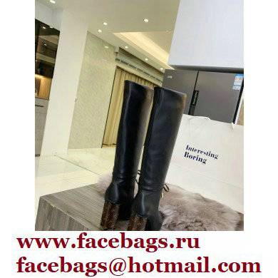 Louis Vuitton Heel 10cm Silhouette High Boots Black 2021 - Click Image to Close
