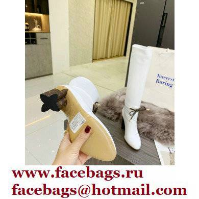 Louis Vuitton Heel 10cm Silhouette High Boots White 2021 - Click Image to Close