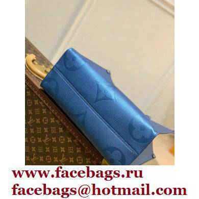 Louis Vuitton Monogram Empreinte Giant Onthego Tote Bag MM blue M45595