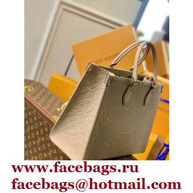 Louis Vuitton Monogram Empreinte Giant Onthego Tote Bag MM gray M45607 - Click Image to Close