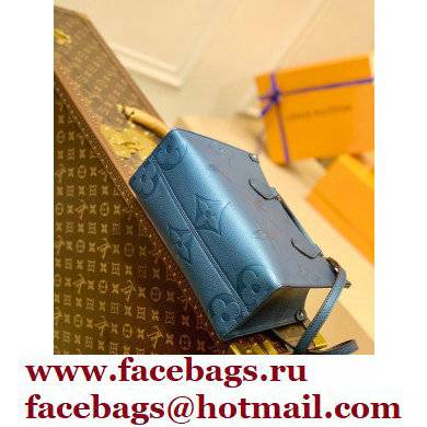 Louis Vuitton Monogram Empreinte Giant Onthego Tote Bag PM blue M45653