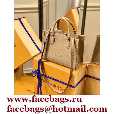 Louis Vuitton Monogram Empreinte Giant Onthego Tote Bag PM gray M45779 - Click Image to Close