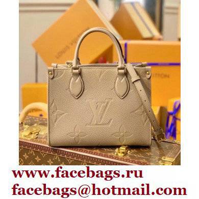 Louis Vuitton Monogram Empreinte Giant Onthego Tote Bag PM gray M45779