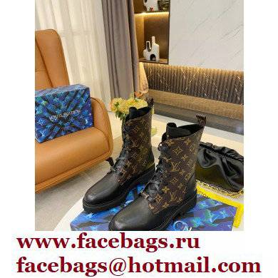 Louis Vuitton Territory Flat Ranger Ankle Boots Monogram Canvas 2021
