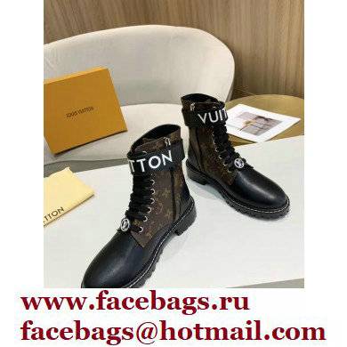 Louis Vuitton Territory Flat Ranger Ankle Boots Monogram Canvas with Adjustable Velcro Strap 2021 - Click Image to Close