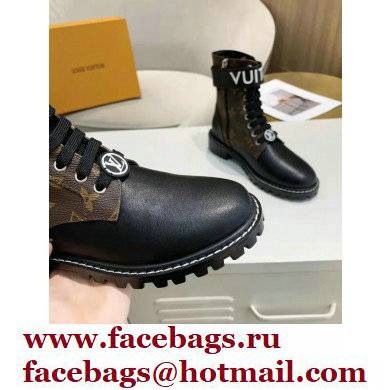 Louis Vuitton Territory Flat Ranger Ankle Boots Monogram Canvas with Adjustable Velcro Strap 2021 - Click Image to Close