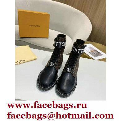 Louis Vuitton Territory Flat Ranger Ankle Boots Monogram Canvas with Adjustable Velcro Strap 2021