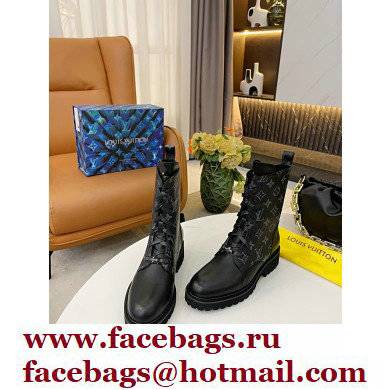 Louis Vuitton Territory Flat Ranger Ankle Boots Monogram Eclipse Canvas 2021