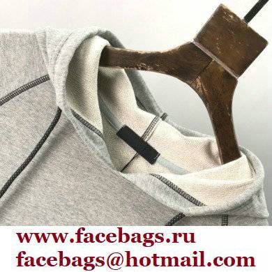 Prada Hoodie Sweatshirt Gray with nylon details 2021
