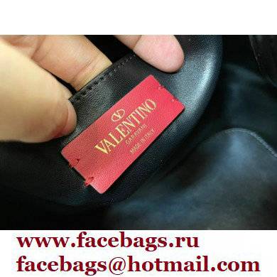 Valentino Supervee Calfskin Handbag Black 2021 - Click Image to Close