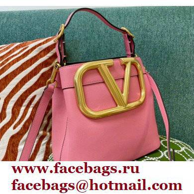 Valentino Supervee Calfskin Handbag Pink 2021