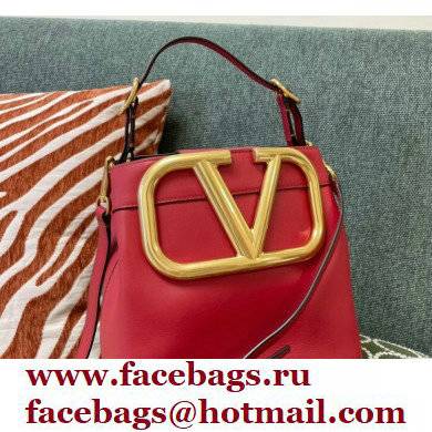 Valentino Supervee Calfskin Handbag Red 2021