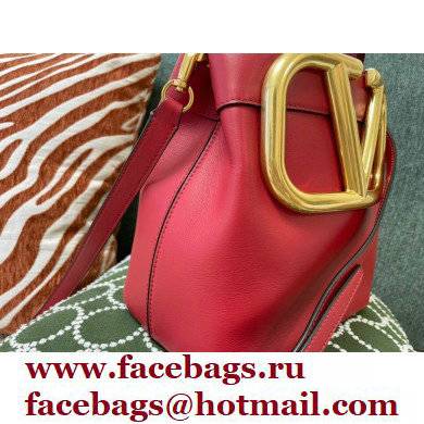 Valentino Supervee Calfskin Handbag Red 2021 - Click Image to Close