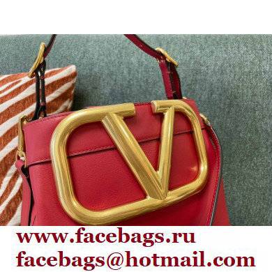 Valentino Supervee Calfskin Handbag Red 2021 - Click Image to Close