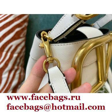 Valentino Supervee Calfskin Handbag White 2021 - Click Image to Close