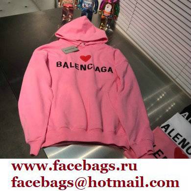 balenciaga red heart hoodie pink 2021 - Click Image to Close
