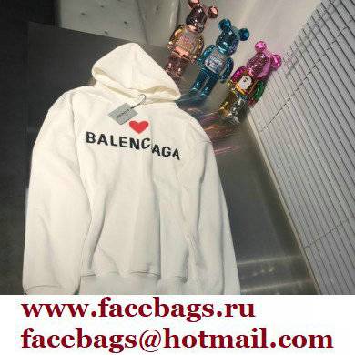 balenciaga red heart hoodie white 2021 - Click Image to Close