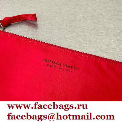 bottega veneta Padded intreccio nylon cassette cross-body bag red