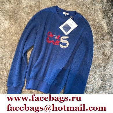 chanel NO.5 cashmere Sweater Blue 2021
