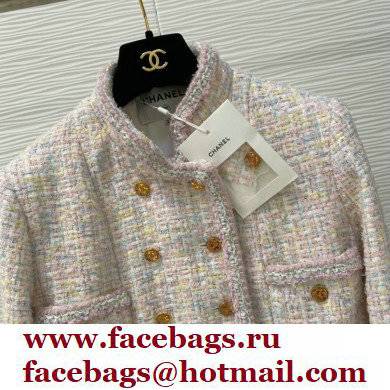 chanel light pink tweed coat 2021 - Click Image to Close