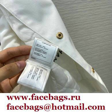 chanel quilting cotton jacket white 2021