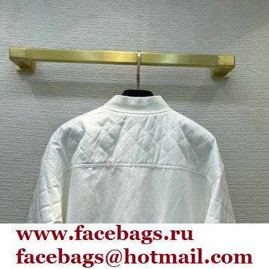 chanel quilting cotton jacket white 2021
