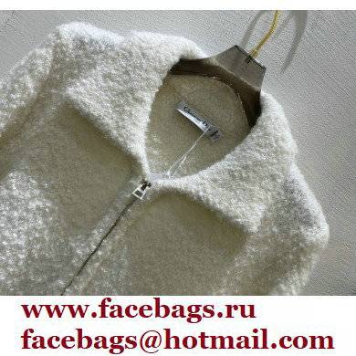 dior Ecru Technical Wool and Cashmere Knit Fleece Blouson 2021