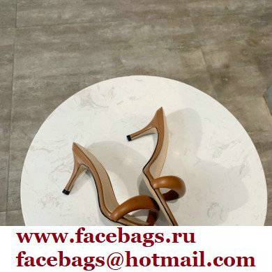 gianvito rossi 7cm bijoux leather sandals brown 2021 - Click Image to Close