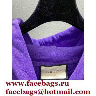 gucci Online Exclusive Freya Hartas ICCUG print sweatshirt purple