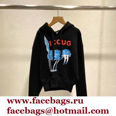 gucci Sweatshirt with ICCUG animal print by Freya Hartas black for kids