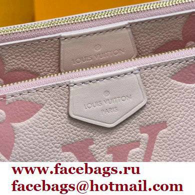 louis vuitton pink Monogram Empreinte leather Multi Pochette Accessoires m45777