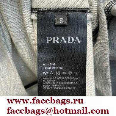 prada 2021 FW TRIANGLE HOODIE GRAY - Click Image to Close