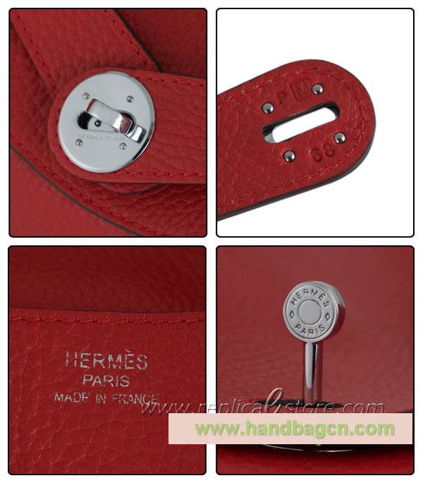Hermes 28023 Red Lindy 34cm