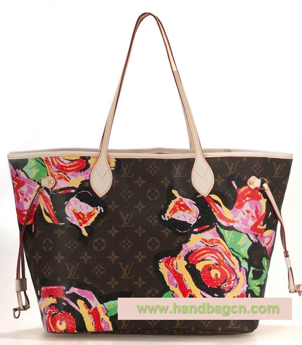 Louis Vuitton Monogram Roses Canvas Neverfull MM m48613 - Click Image to Close
