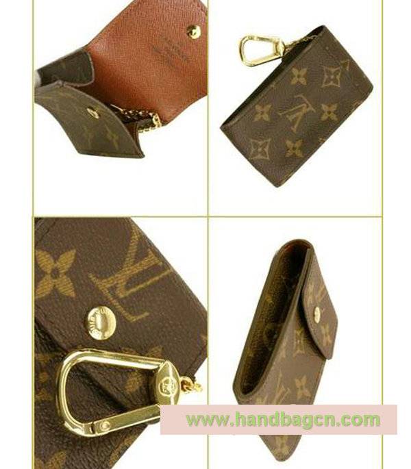 Louis Vuitton m60048 Monogram Canvas Badge Key Holder - Click Image to Close