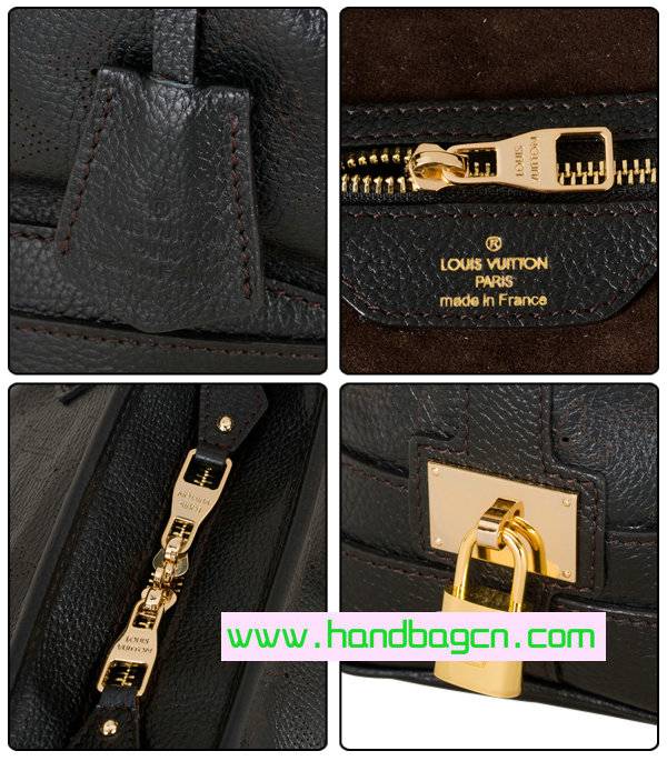 Louis Vuitton Mahina Leather Stellar PM M93176 Khaki Calfskin With Gold Hardware - Click Image to Close