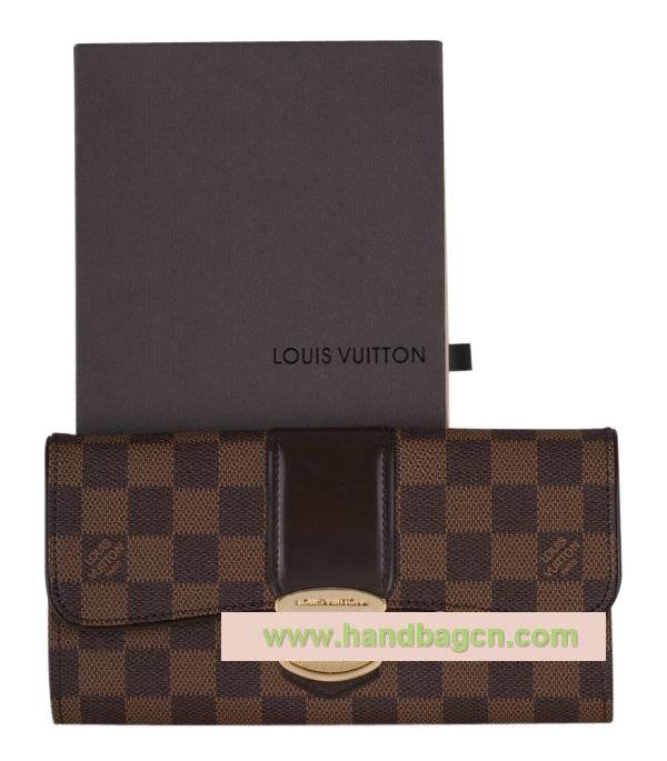 Louis Vuitton n61747 Damier Canvas Sistina Wallet